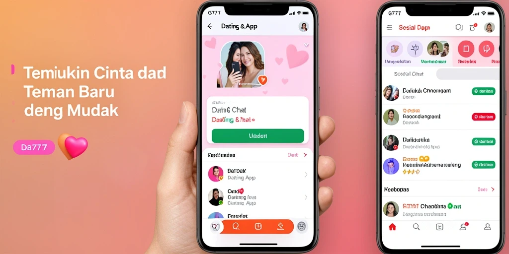 Antarmuka GT777 yang ramah pengguna dan intuitif untuk mencari pasangan.