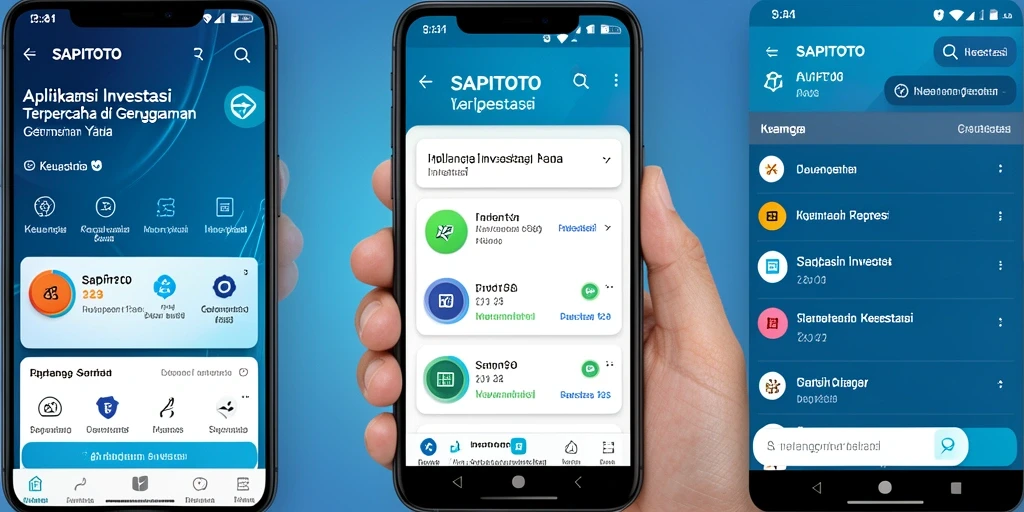 Antarmuka intuitif SAPITOTO untuk investasi yang mudah.