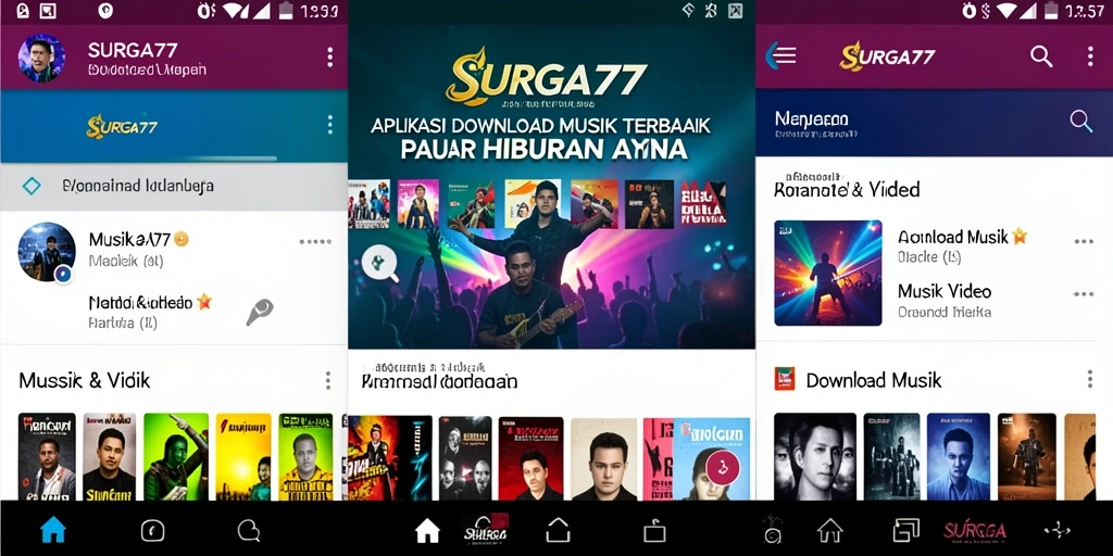 Tampilan antarmuka SURGA77 untuk Download Musik yang user-friendly.